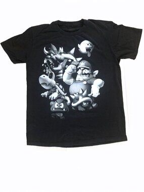 Super Mario Villains Graphic Tee Size Large